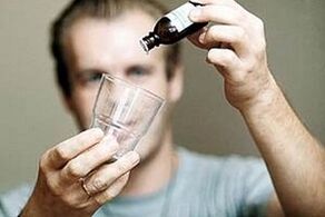 Medicinal drops from alcoholism
